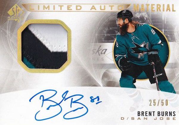 AUTO patch karta BRENT BURNS 20-21 SP Authentic Limited Auto Material /50